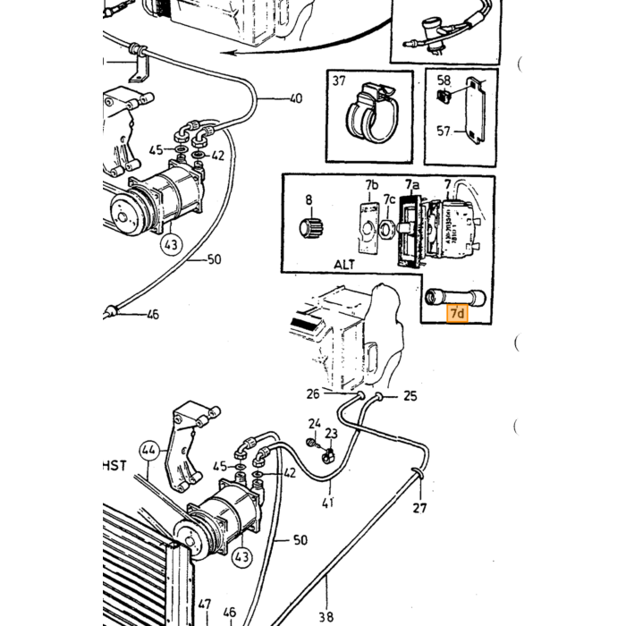 Volvo Interruttore termotrasmettitore aria condizionata Volvo ricambi no 1323460