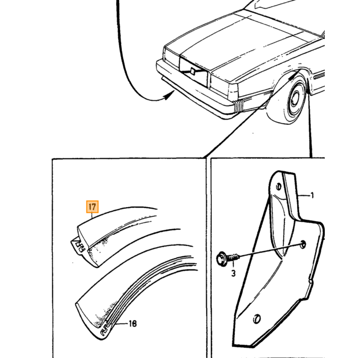 Sigillante per Listello Decorativo Volvo, parte Volvo nr 1325199