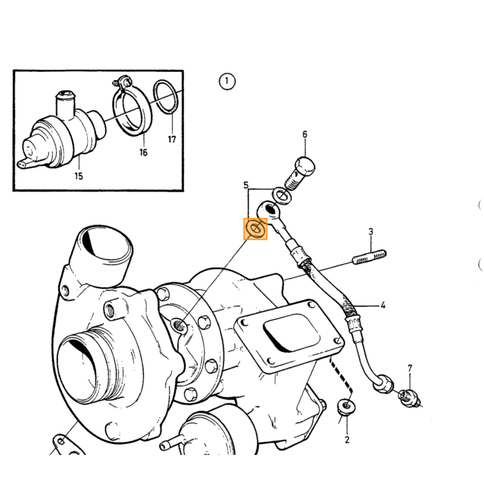 Piastra di copertura per montaggio turbo Volvo 240 740 760 780 b19et b21et b230et b230ft, pezzo Volvo nr 1326222
