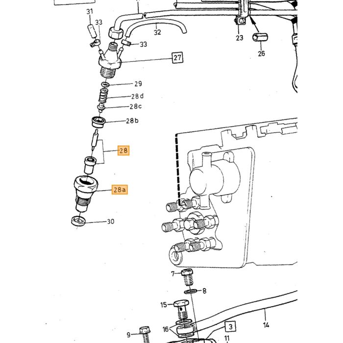 Iniettore di carburante Volvo, pezzo Volvo nr 1328096
