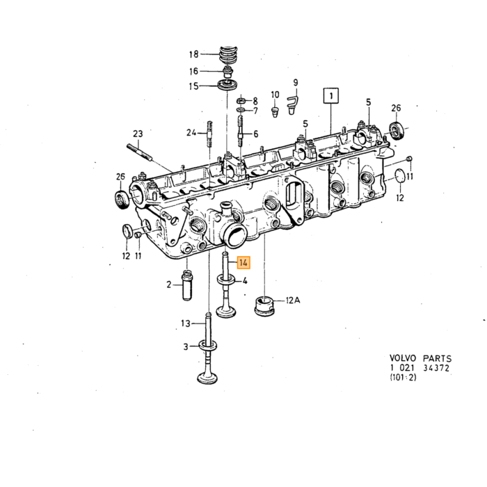 Valvola di Scarico Volvo, Parte Volvo nr 1328148