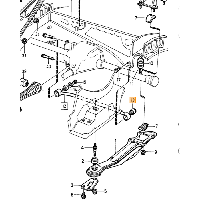 Volvo Silentbloc stelo panhard 140+164+240+260+740+760+7 Volvo ricambi no 1330973