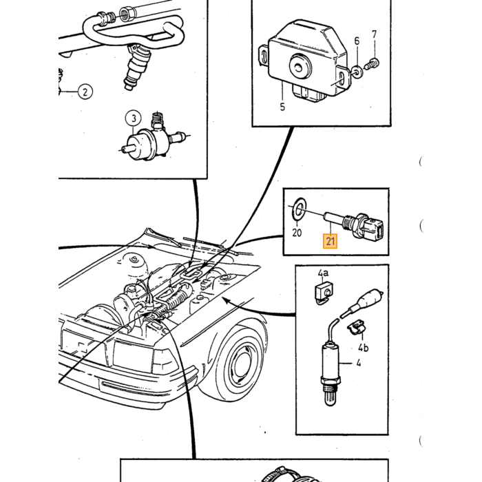 Volvo Sensore trasmettitore temperatura acqua 240+740+76 Volvo ricambi no 1332396