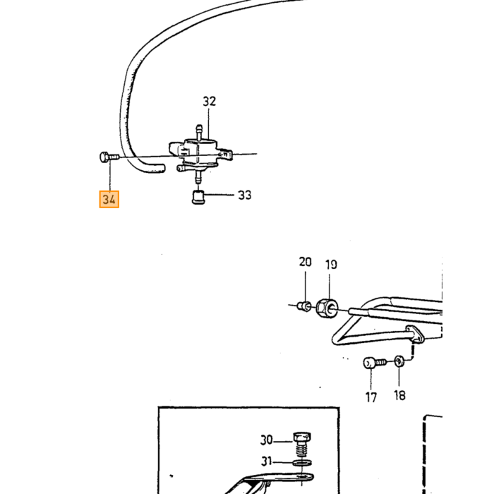 Pezzo di connessione Volvo/ Pezzo a L/ Pezzo a gomito 3 2mm 240 740 940 850 S/V70 S60 S80 Volvo pezzo nr 1332455