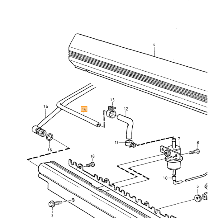 Pezzo di connessione Volvo/ Pezzo a L/ Pezzo a gomito 3 2mm 240 740 940 850 S/V70 S60 S80 Volvo pezzo nr 1332455