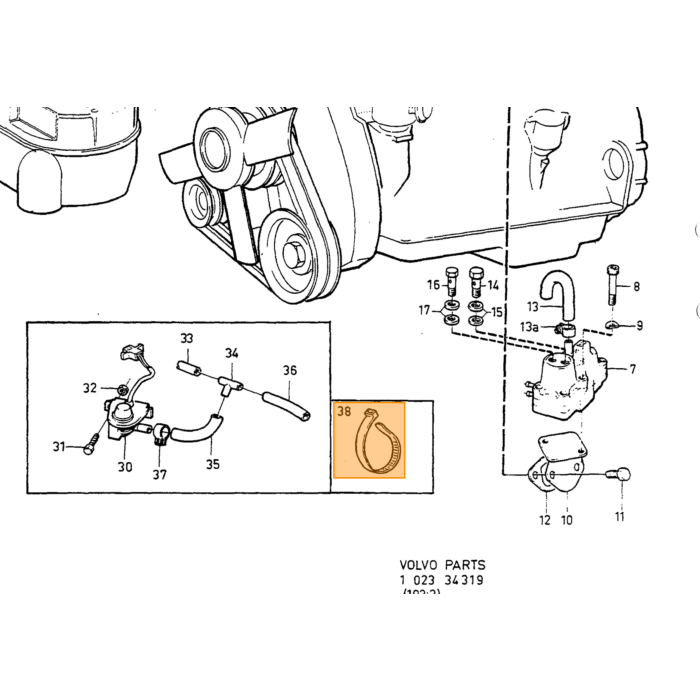 Volvo Elettrovalvola carburatore - elettrovalvola 1 pin Volvo ricambi no 1336381