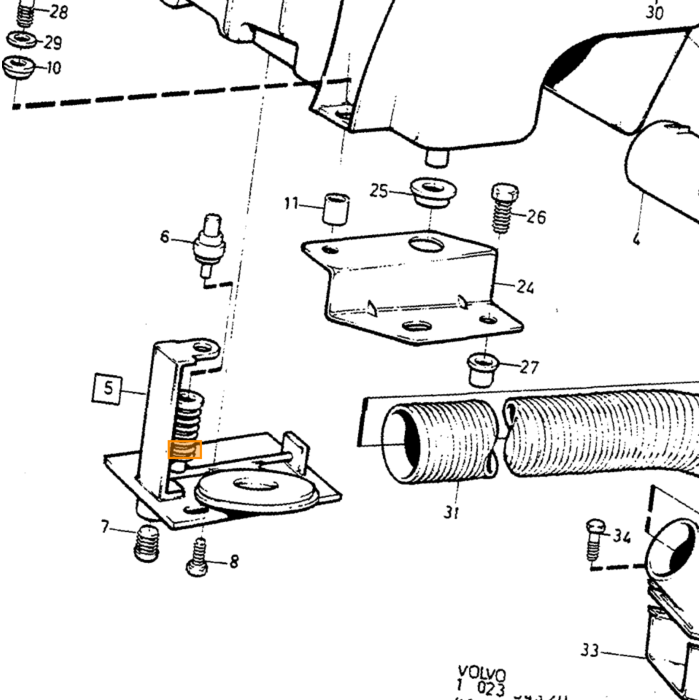 Volvo Filtro aria 740+940 B200 B230 B280 B234 AEFK quadr Volvo ricambi no 1336397