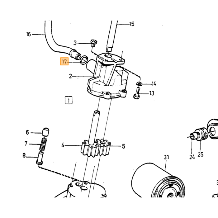Tubo dell'olio Volvo, pezzo Volvo nr 1336836