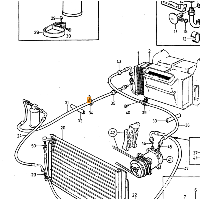 Staffa di fissaggio per pompa dell'aria condizionata Volvo 240 740 760 780 non più disponibile, numero di parte Volvo 1336942