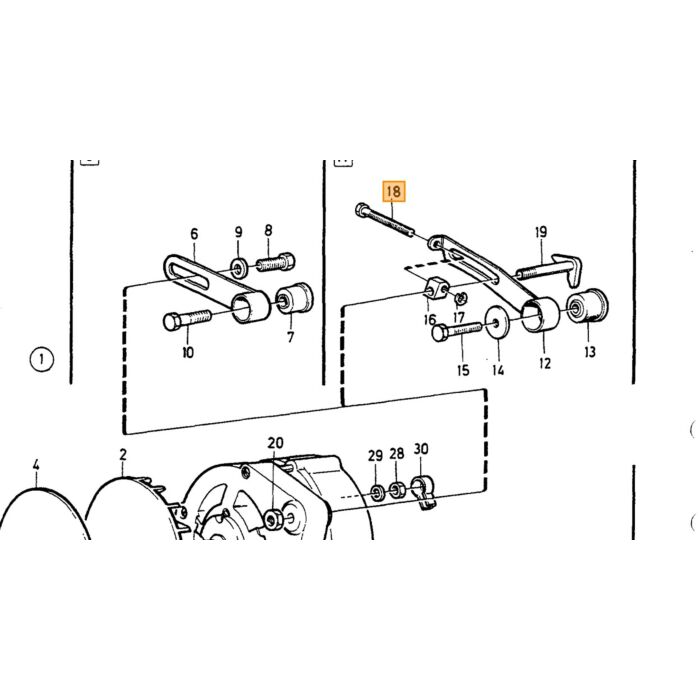Volvo Bullone alternatore 240 Volvo ricambi no 1336962