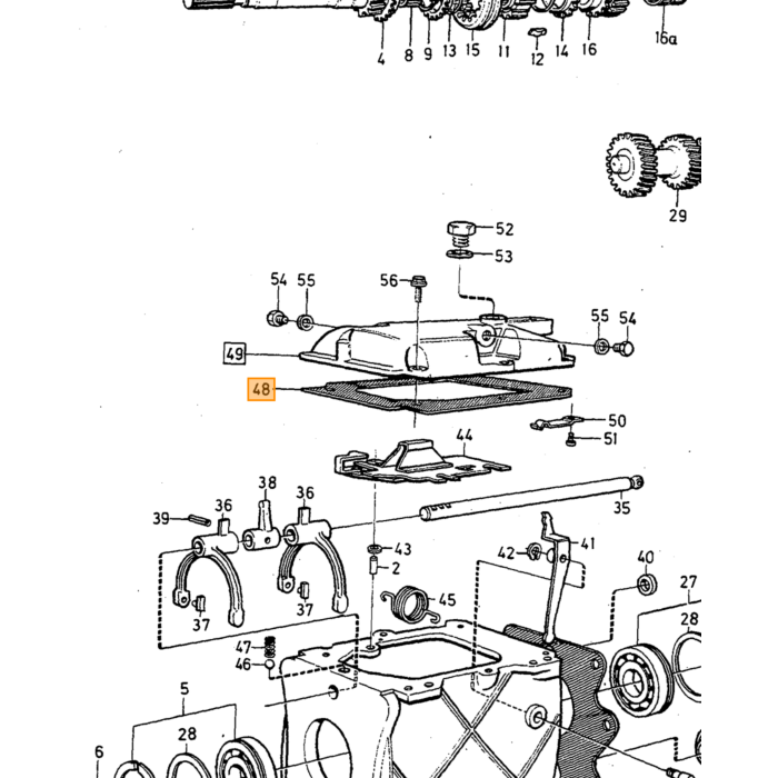 Pacchetto Volvo tipo Volvo 240: tipo di trasmissione Volvo 340 360: tipo di trasmissione Volvo 740 760 780: tipo di trasmissione Volvo 940 960: tipo di trasmissione pezzo Volvo nr 1340988 per Volvo