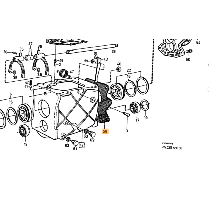 Pacchetto Volvo tipo Volvo 240 260 262: tipo di trasmissione Volvo 740 760 780: tipo di trasmissione Volvo 940 960: tipo di trasmissione pezzo Volvo nr 1340990