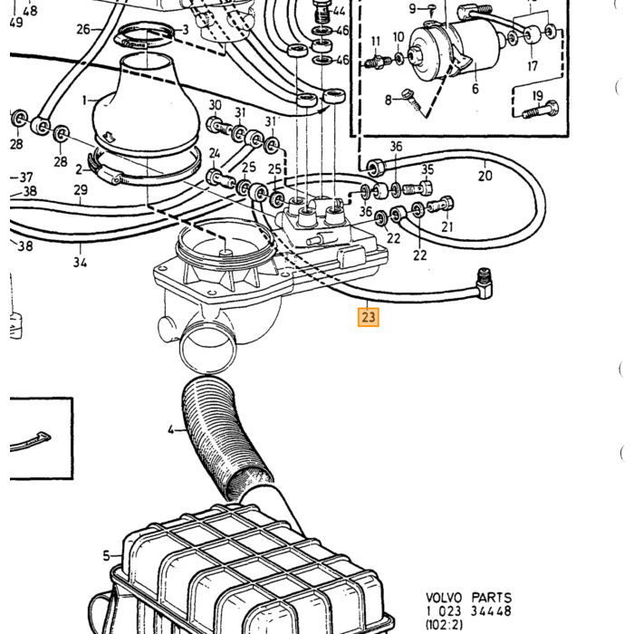 Tubo del carburante Volvo, pezzo Volvo nr 1346037