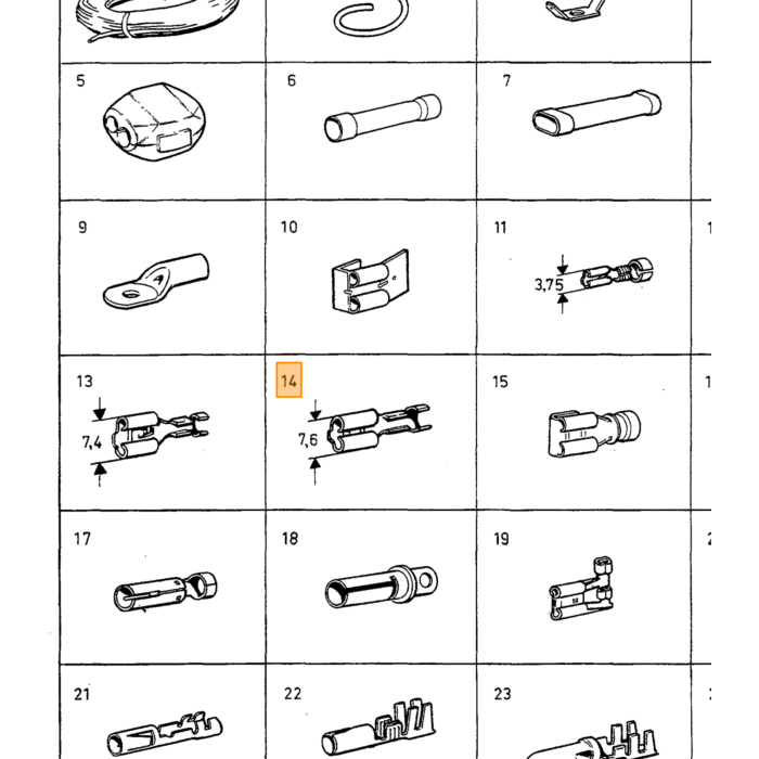 Pinze per fusibili Volvo tipo Volvo 740 760 780Volvo 940 Volvo pezzo nr 1347584 per Volvo