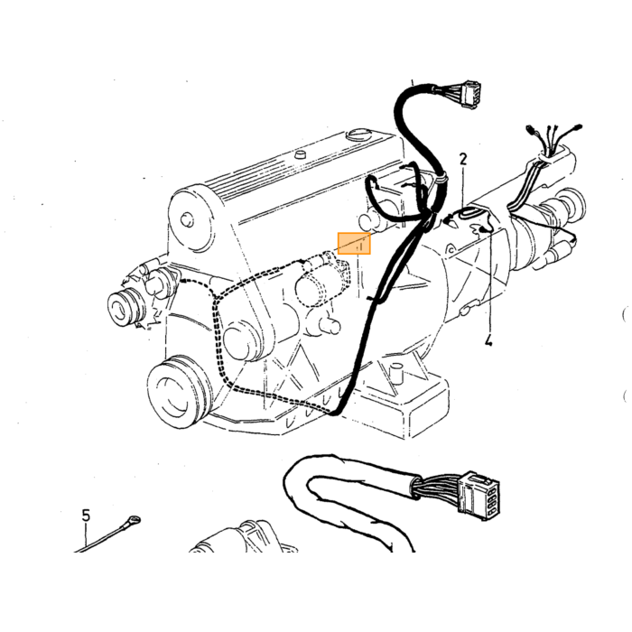 Cavo di massa del telaio Volvo, pezzo di ricambio Volvo nr 1348043