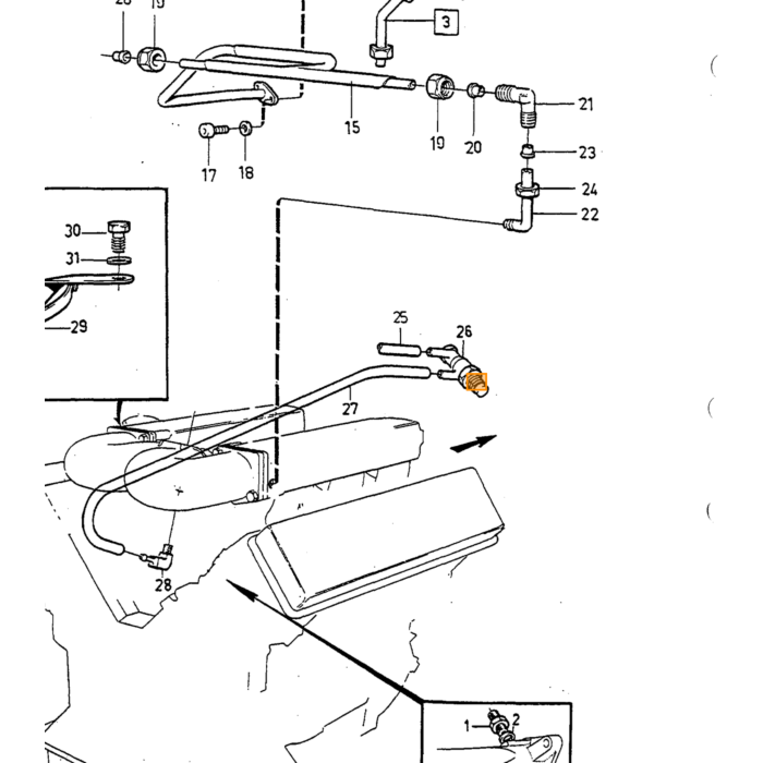 Valvola Solenoide EGR Volvo 740 240 760 B200 K B230 K turbo e turbo diesel, pezzo Volvo nr 1357259