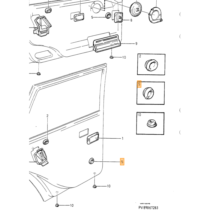 Tappo di gomma Volvo rotondo per vano ruota di scorta Fondo del bagagliaio Amazon 140 164 200 700 850 900 C70 (-2005) PV S70 V70 V70XC (-2000) S90 V90 (-1998) Parte Volvo nr 1360872