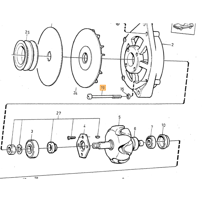 Set di spazzole in carbonio Volvo, pezzo Volvo nr 1362710