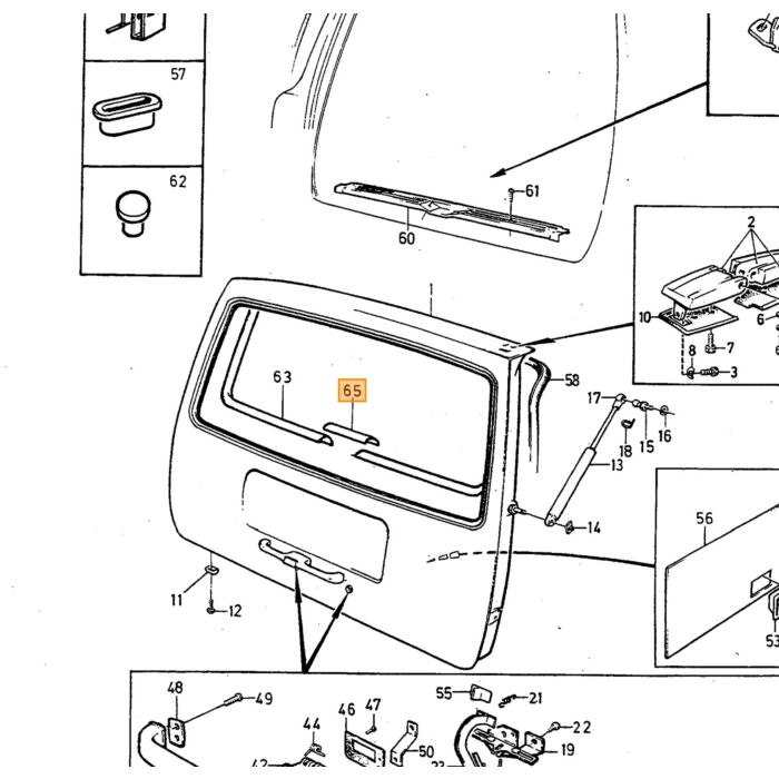 Copertura Volvo per lunotto posteriore portellone 245 240 5 porte non più disponibile, pezzo Volvo nr 1364362