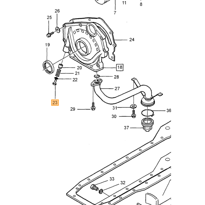 Coperchio del blocco motore Volvo per 850 900 C70 (-2005) S40 V40 (-2004) S70 V70 (-2000) S90 V90 (-1998) V70 XC (-2000) senza turbo, numero di parte Volvo 1366780