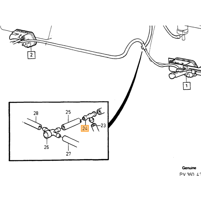 Supporto Volvo, pezzo Volvo nr 1369348