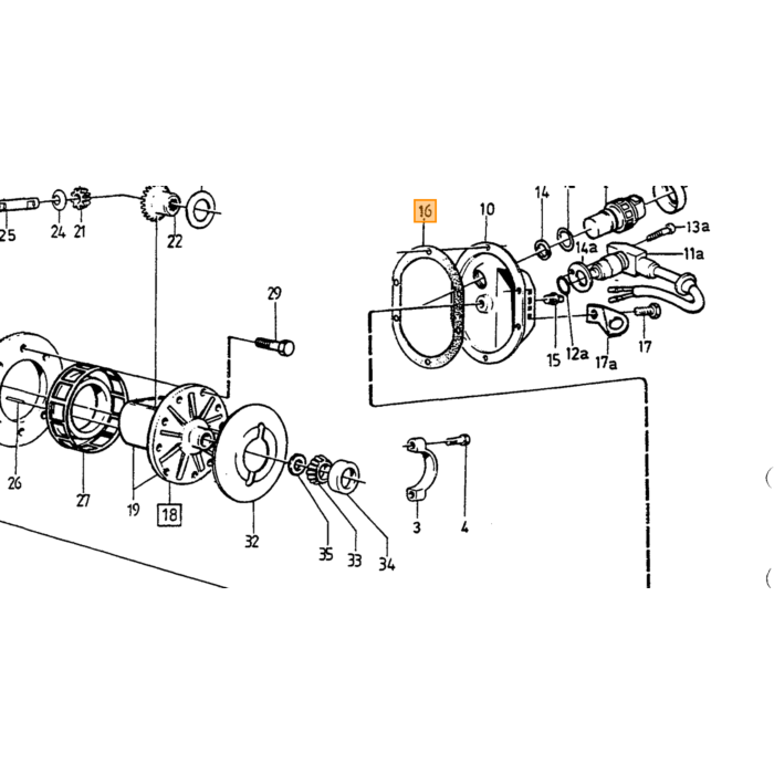 Volvo Guarnizione coperchio assale posteriore tutti i ti Volvo ricambi no 1377332