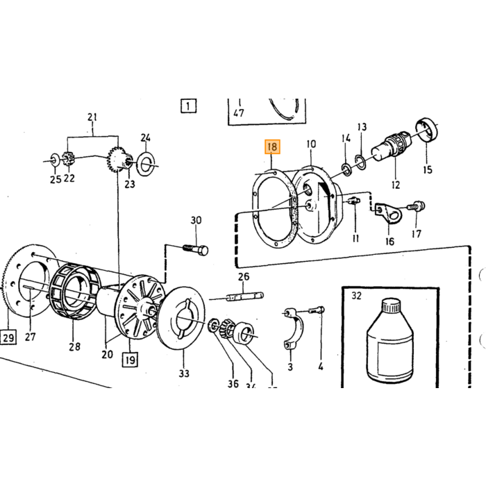Volvo Guarnizione coperchio assale posteriore tutti i ti Volvo ricambi no 1377332