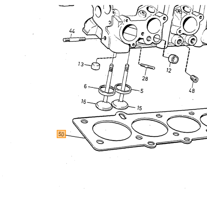 Volvo Guarnizione testata B19+B21+B200 a/e/f anche turbo Volvo ricambi no 1378645