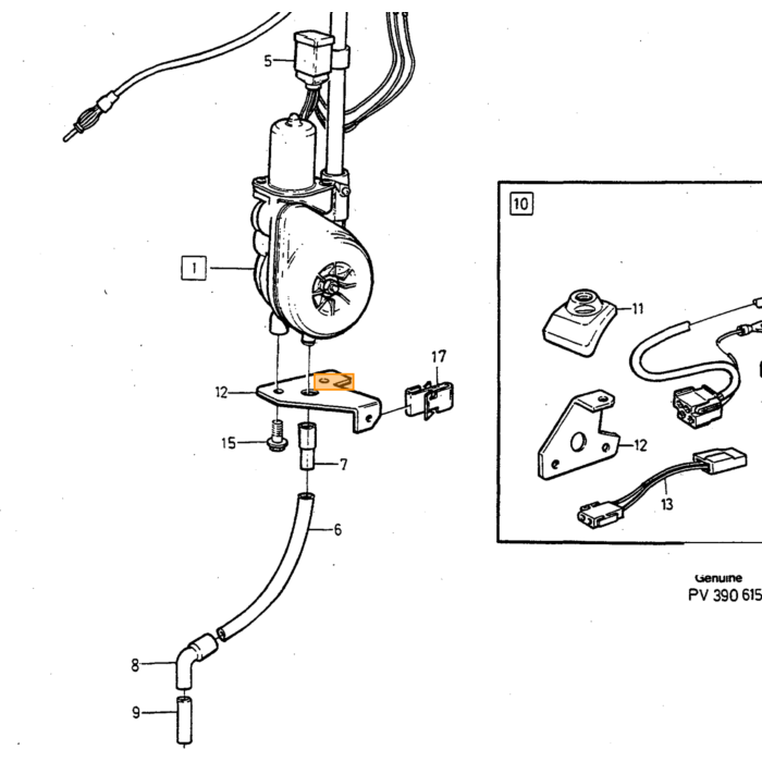 Volvo Luidsprekerkap speakerkap 240 260 Deur voor past links en rechts zwart Volvo onderdeel nr 1384655