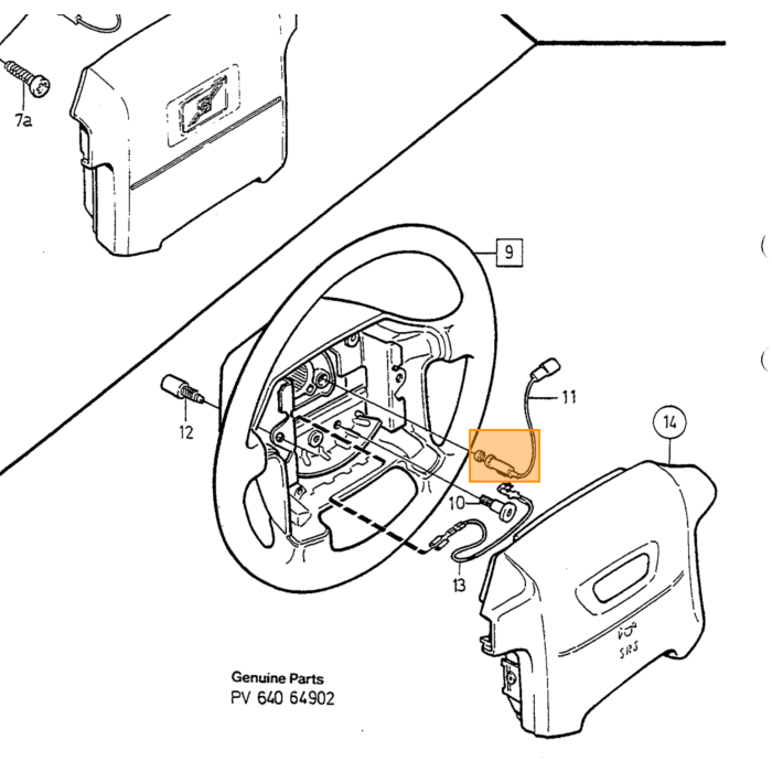 Volvo Slip contact Volvo onderdeel nr 1387739