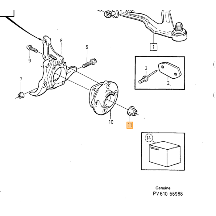 Volvo Set bulloni per mozzo ruota Volvo ricambi no 1387892