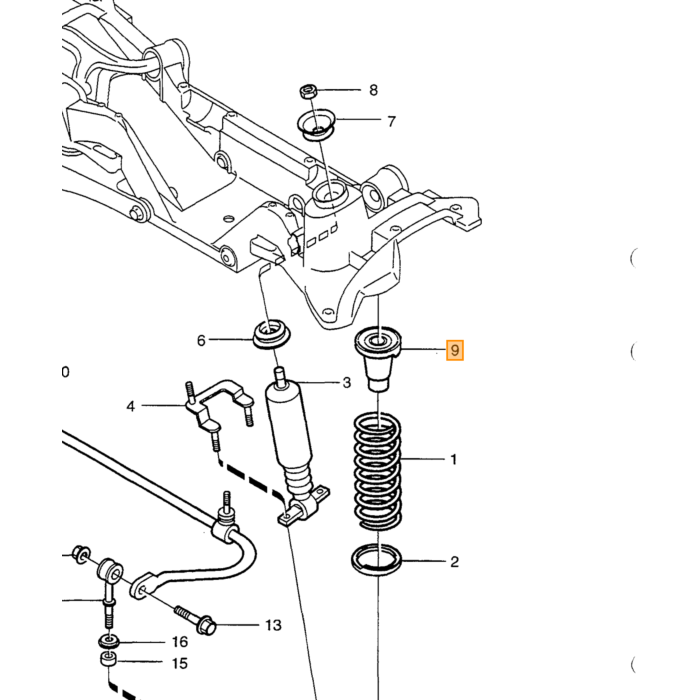 Volvo Anello Ammortizzatore Posteriore Superiore FWD Vol Volvo ricambi no 1387906