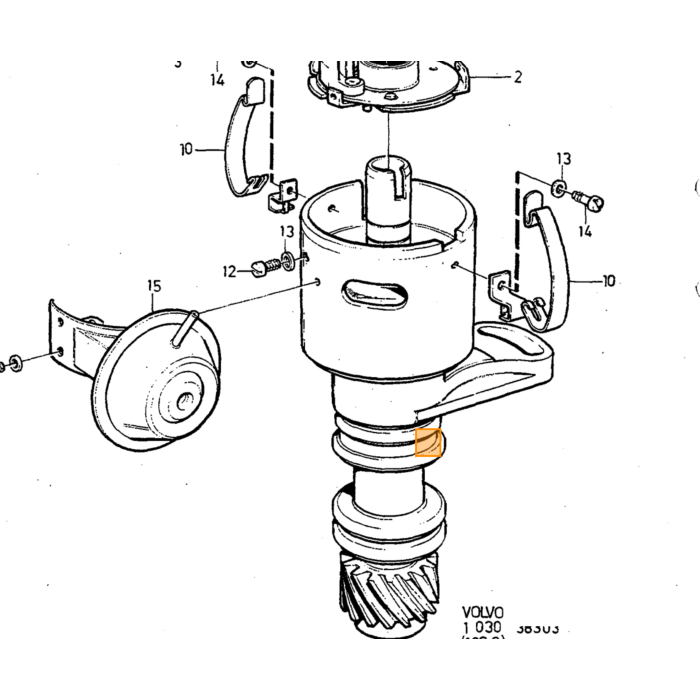Volvo Rotore B200+B230A/E/F/K 1986+ 0300900134 Volvo ricambi no 1389425