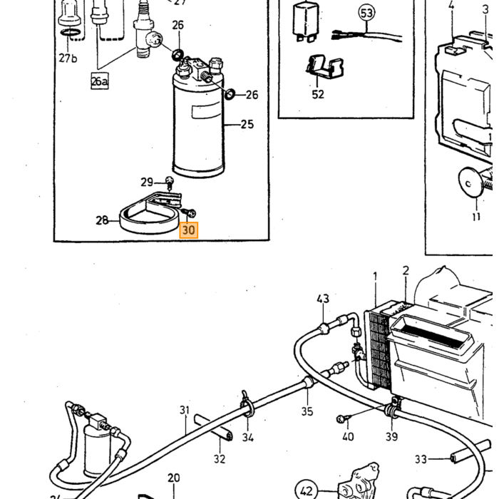 Volvo Filtro carburante per montaggio tubo flessibile cr Volvo ricambi no 1693