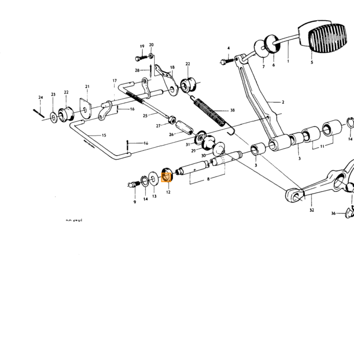 Volvo Ingrassatore perno pedale freno frizione 87404 Volvo ricambi no 180224