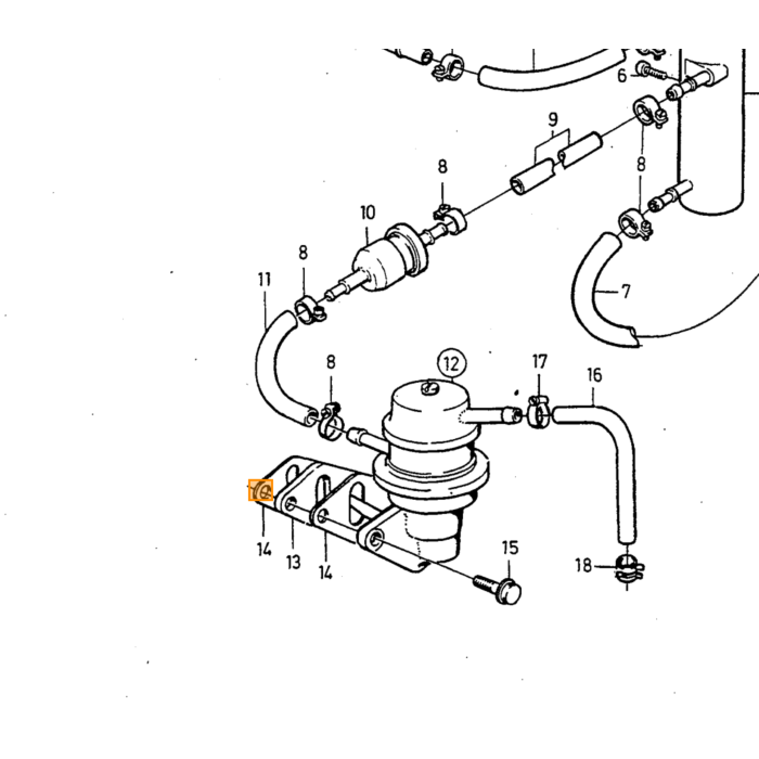 Volvo Pakking rubber hoofdremcilinder Amazon+140 676257 Volvo onderdeel nr 18677