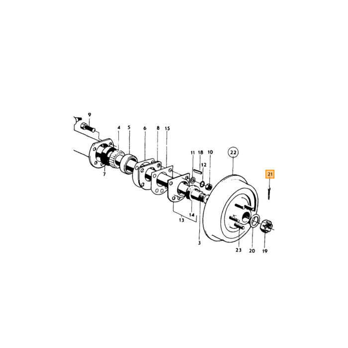 Volvo Dado dell'asse dell'inserto della coppiglia Volvo ricambi no 191174