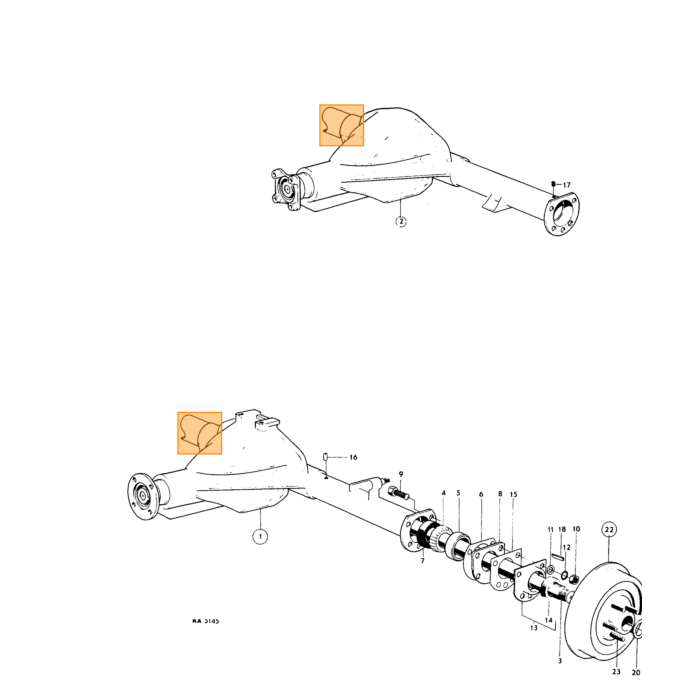 Volvo Guarnizione perno passante Spicer PV+Amazon+P1800 Volvo ricambi no 192550