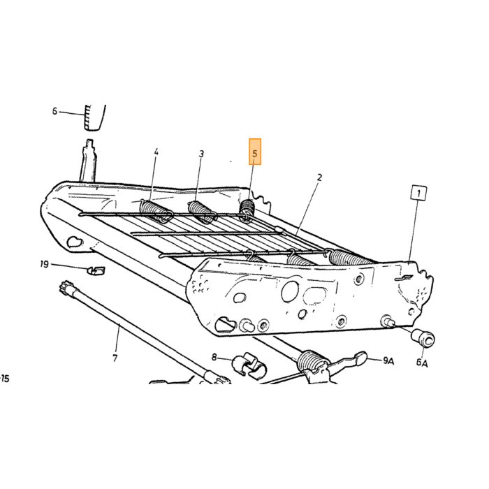 Volvo Copertura in gomma ( fusello / volante / stab. ) u Volvo ricambi no 2040