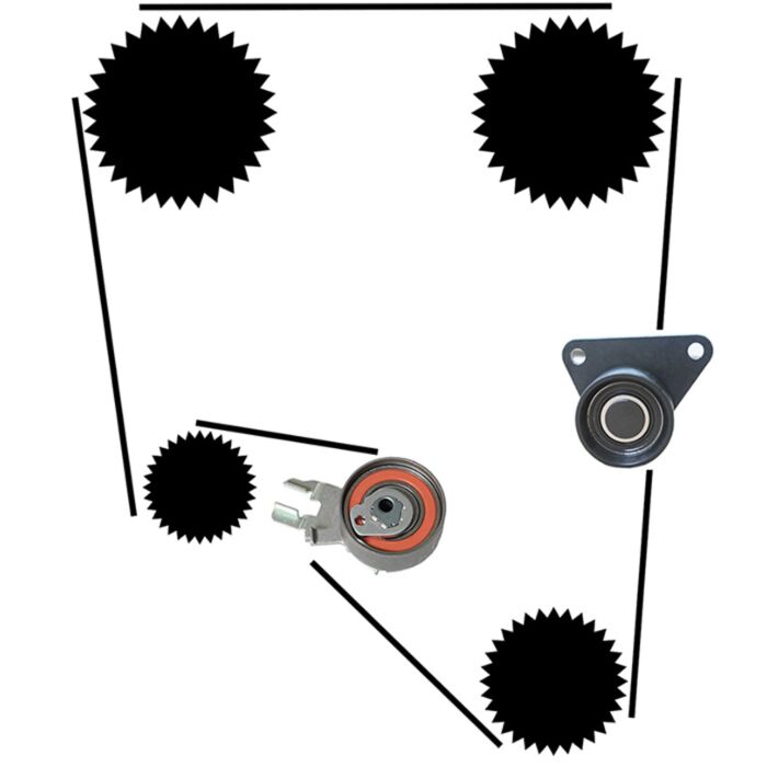 Distributieriem set V40 S80 C70 S70 S40 V70 S60 V60 V50 Xc70 C30 XC90 benzine 2.0 2.3 2.4 2.4 2.5 met en zonder turbo