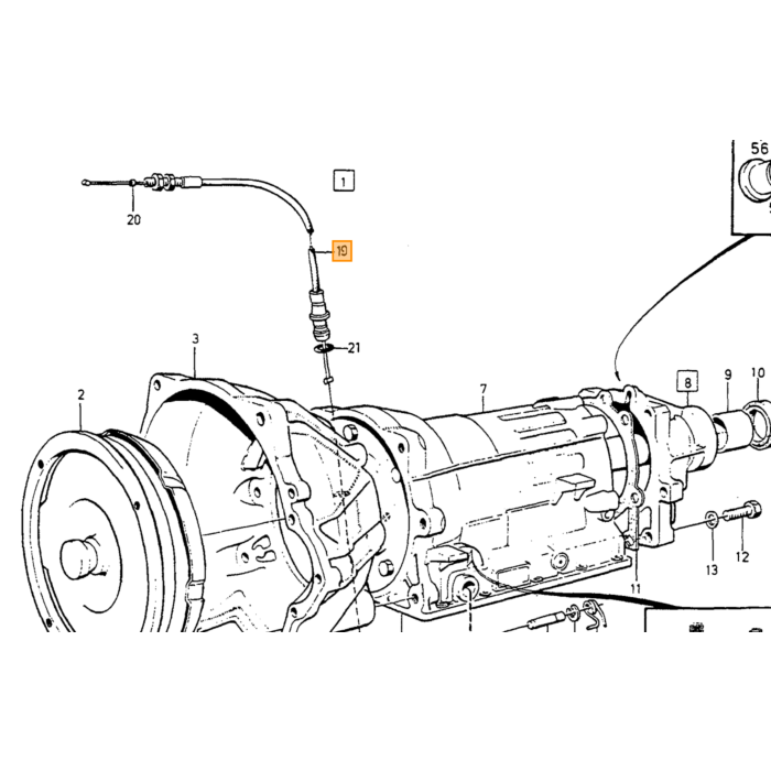 Volvo Boccola albero di uscita con cuscinetto a striscia Volvo ricambi no 235878
