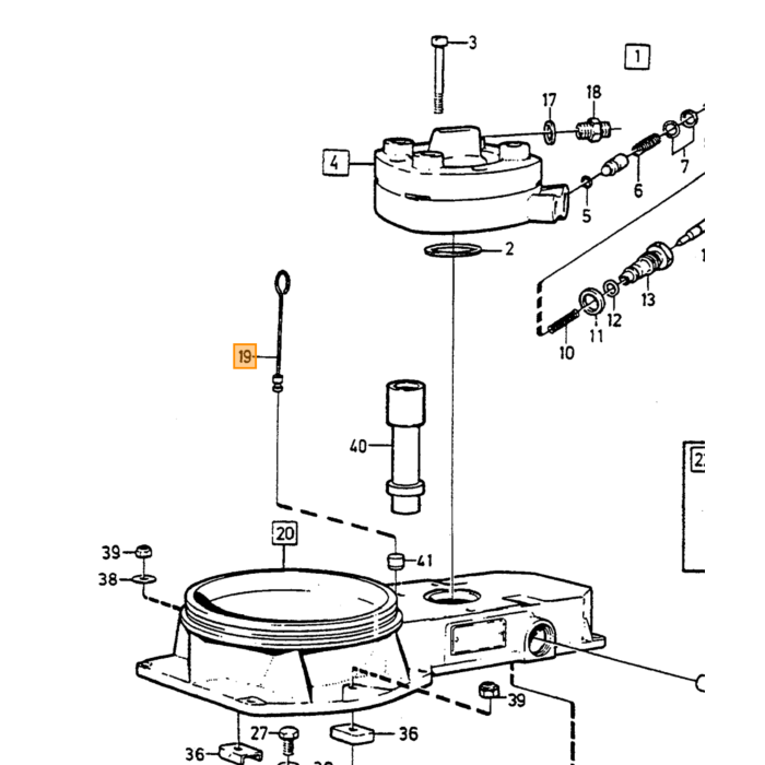 Volvo Carburatore galleggiante SU HIF (posteriore) Volvo ricambi no 237693