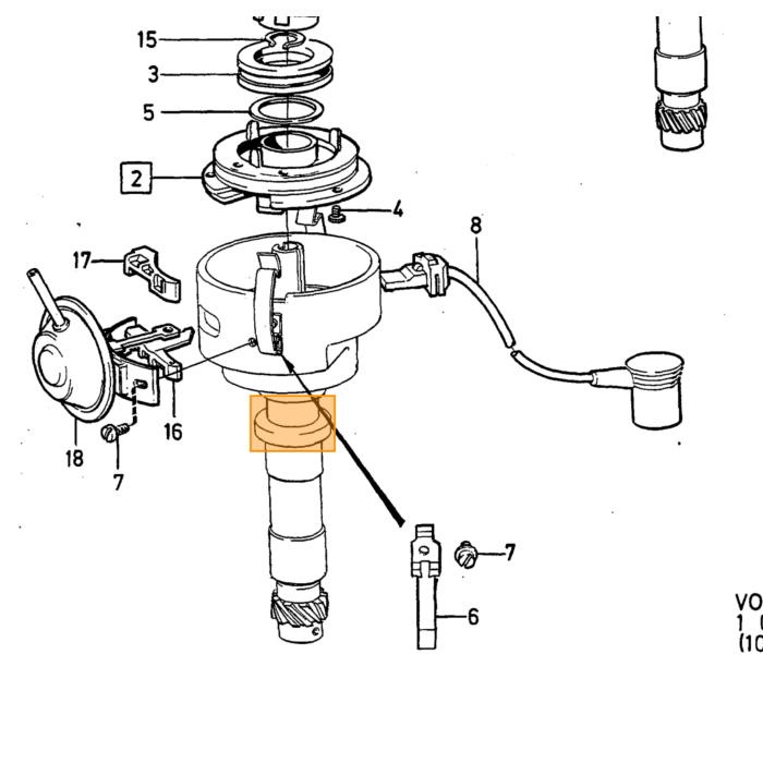 Volvo Impulse Sensor Volvo onderdeel nr 243915