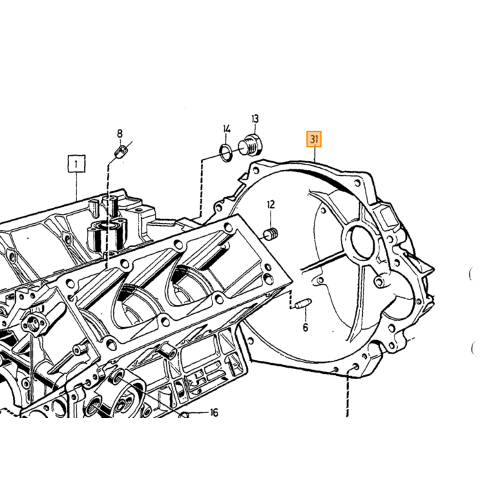 Volvo Pignone albero motore B27+B28 260+760+760 1980+ no Volvo ricambi no 245208