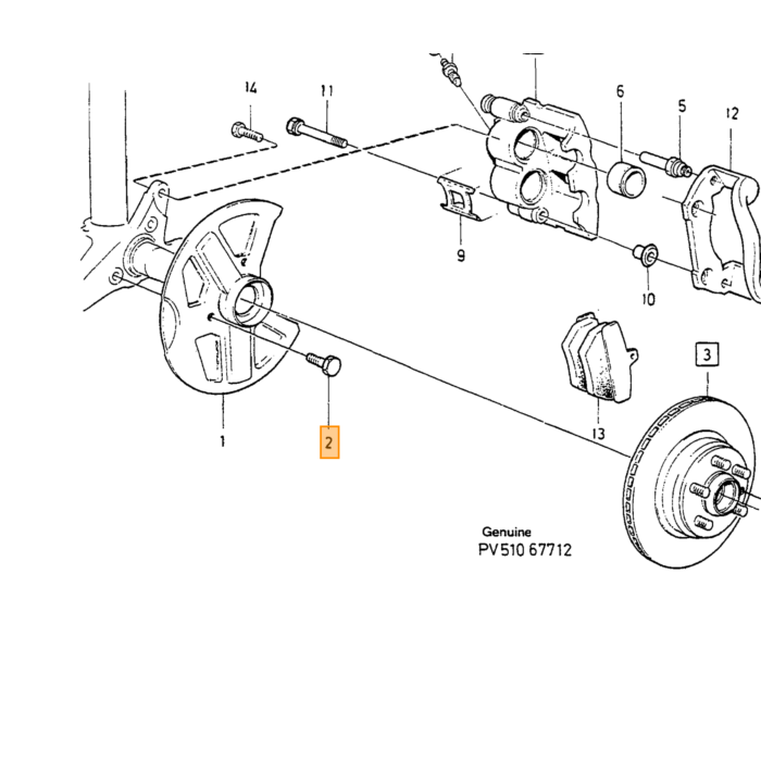 Volvo Disco freno per 740+760+780+940+960 14  girling+mo Volvo ricambi no 270876