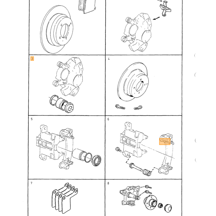 Volvo Kit Riparazione Pinza Freno Posteriore Volvo 740 - Volvo ricambi no 270902