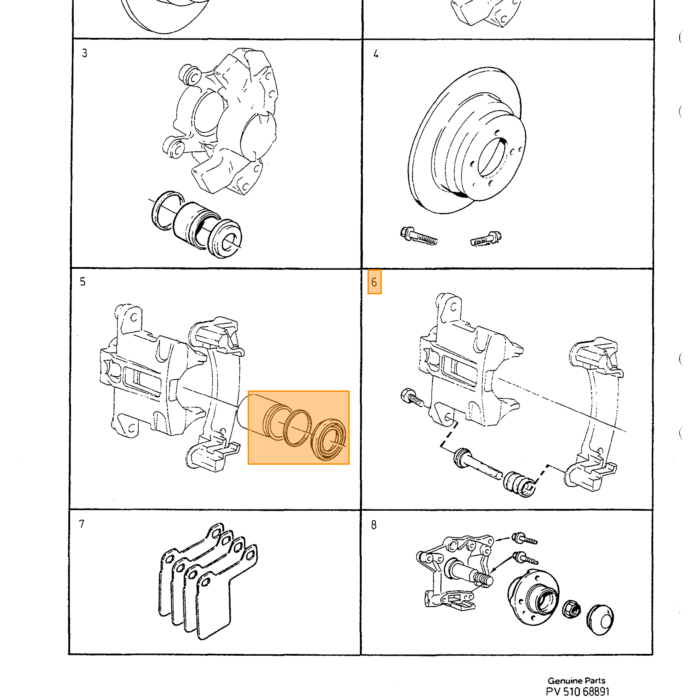 Volvo Kit Riparazione Bulloni Guida Pinza Freno Volvo 34 Volvo ricambi no 271108