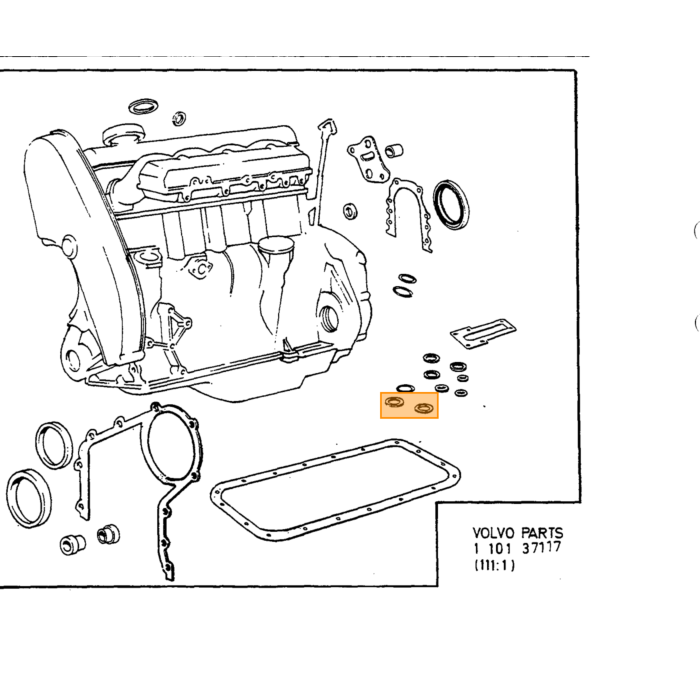 Volvo Set guarnizioni collettore B19+B21+B23+B200+B230 ( Volvo ricambi no 271342