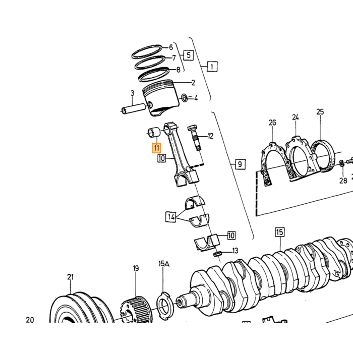 Volvo Zuigerveer set Volvo typeVolvo 240 : motor typeVolvo 740 760 780 : motor typeVolvo 940 5-deurs : Chassisnr motor typeVolvo 940 4-deurs : Chassisnr motor typeVolvo 960 5-deurs me Volvo onderdeel nr 271356