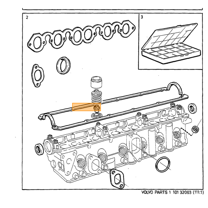 Volvo Kit guarnizioni carter D24 240+740+260+760+940 die Volvo ricambi no 271434